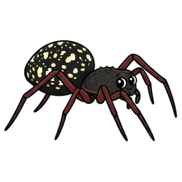 Sticker of African hermit spider