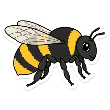 Sticker of American bumblebee