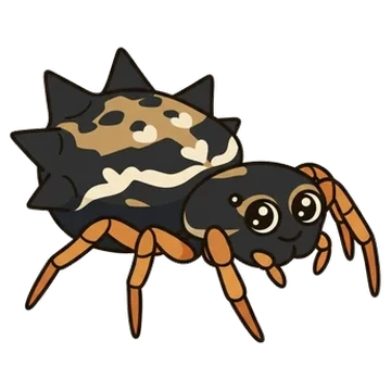 Sticker of Asian spinybacked orbweaver