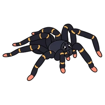 Sticker of Yellow-banded pinktoe tarantula