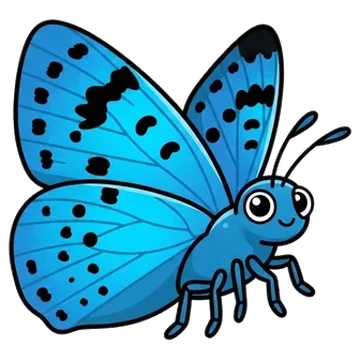 Sticker of Black-patch bluemark