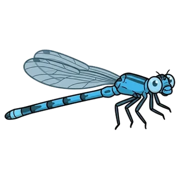 Sticker of Blue damselfly