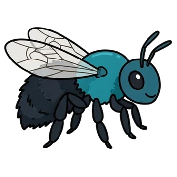 Sticker of Blueberry mason bee