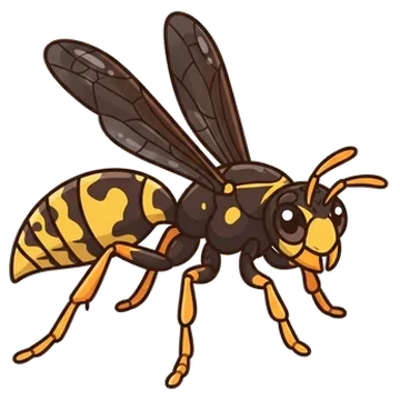 Sticker of Comanche paper wasp