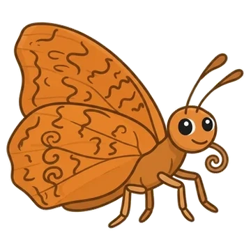 Sticker of Common castor butterfly