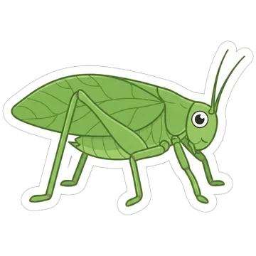 Sticker of Common true katydid