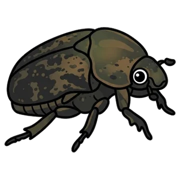 Sticker of Dark flower scarab