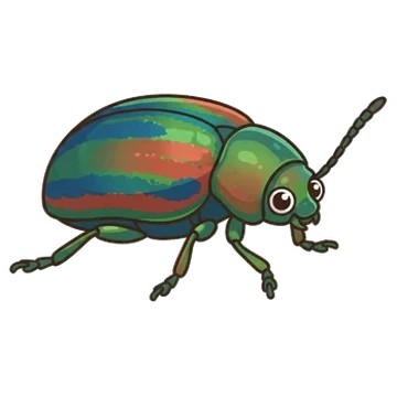 Sticker of Dead-nettle leaf beetle