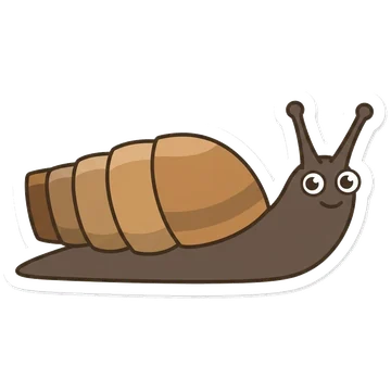 Sticker of Decollate snail