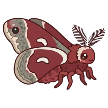 Sticker of Glover's silkmoth