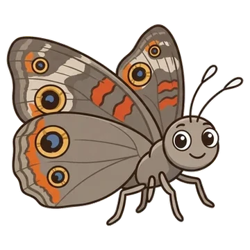 Sticker of Gray buckeye