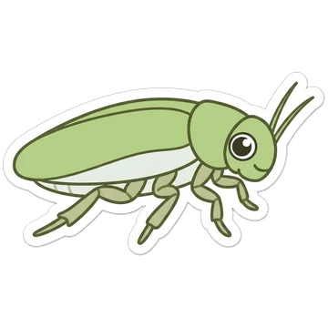 Sticker of Green banana cockroach