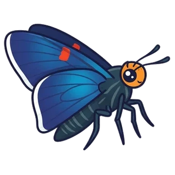 Sticker of Guava skipper