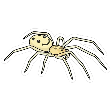 Sticker of Hawaiian happy-face spider