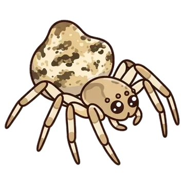 Sticker of Humped trashline orbweaver
