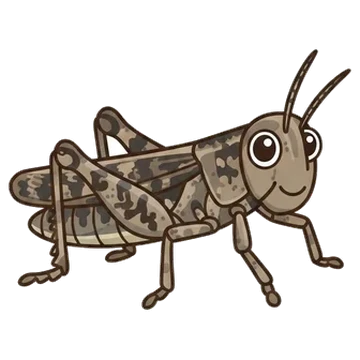 Sticker of Iberian field grasshopper