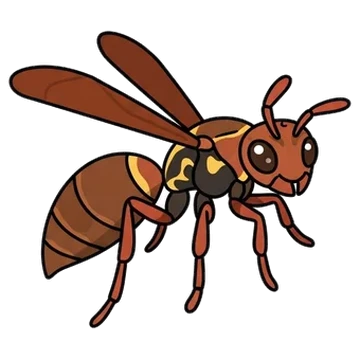 Sticker of Mexican paper wasp