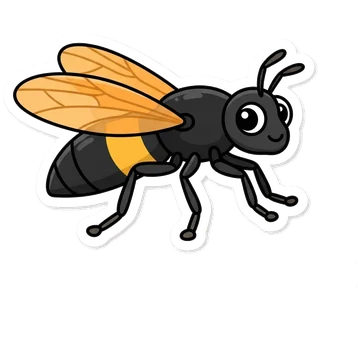 Sticker of Mydas fly