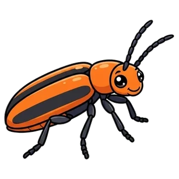 Sticker of Orange blister beetle