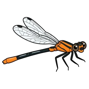 Sticker of Orange threadtail