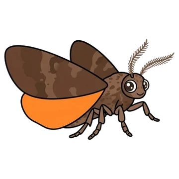 Sticker of Orange wing