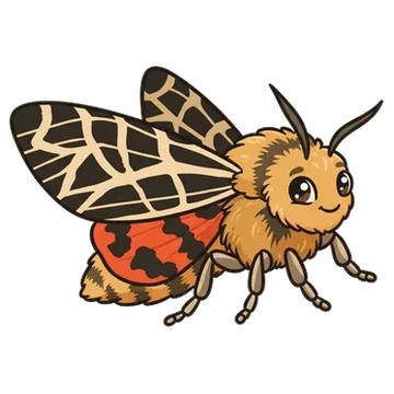 Sticker of Ornate tiger moth