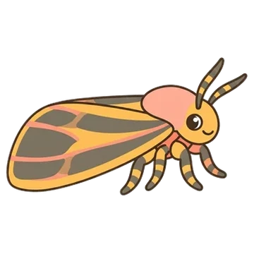 Sticker of Painted lichen moth