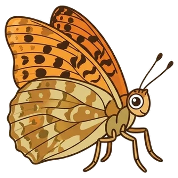 Sticker of Pallas's fritillary