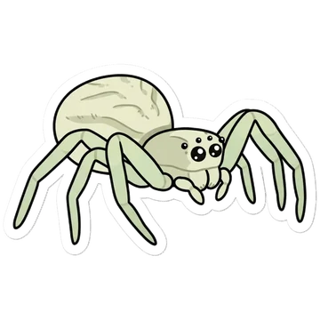 Sticker of Pink crab spider