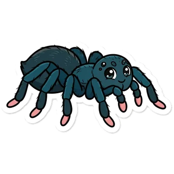 Sticker of Pinktoe tarantula