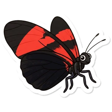 Sticker of Postman butterfly