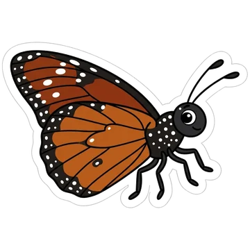 Sticker of Queen butterfly