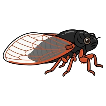Sticker of Red cicada