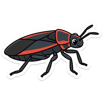 Sticker of Red-shouldered bug