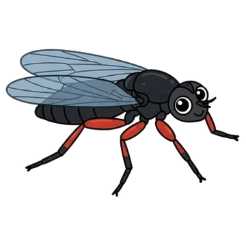 Sticker of Red-thighed St Mark's fly