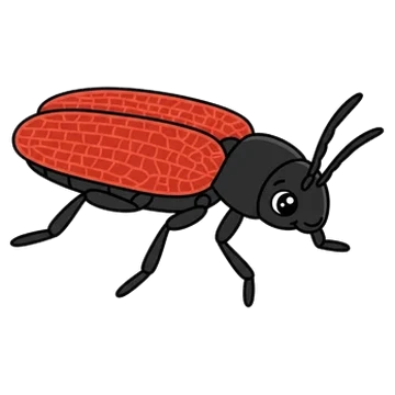 Sticker of Red-winged lycid