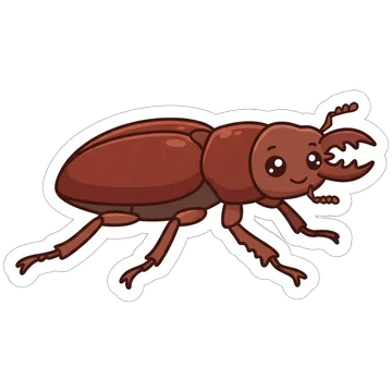 Sticker of Reddish-brown stag beetle
