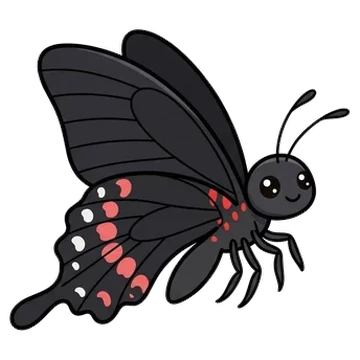Sticker of Ruby-spotted swallowtail
