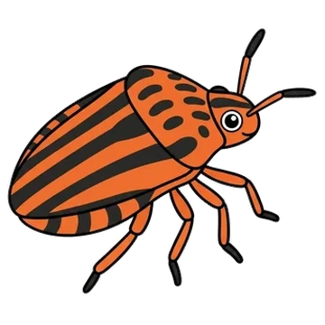 Sticker of Semipunctated shield bug