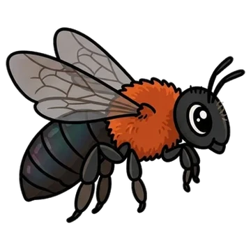 Sticker of Shadow-winged resin bee