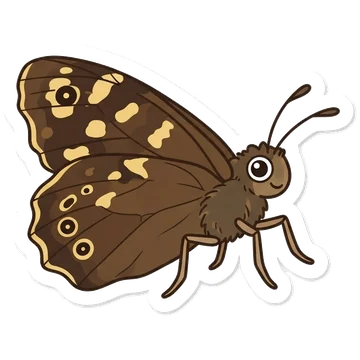 Sticker of Speckled wood