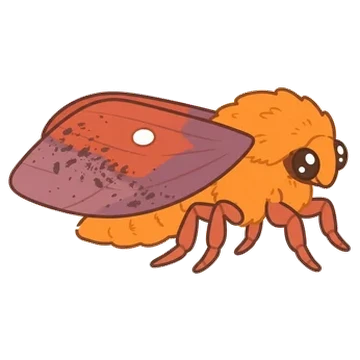 Sticker of Spiny oakworm moth