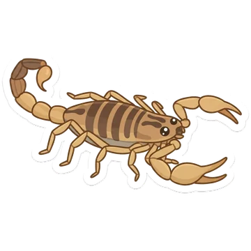 Sticker of Striped bark scorpion
