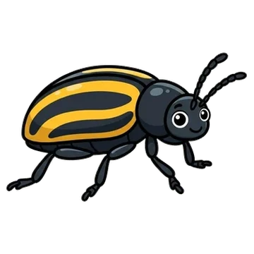 Sticker of Striped flea beetle