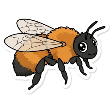 Sticker of Tawny mining bee