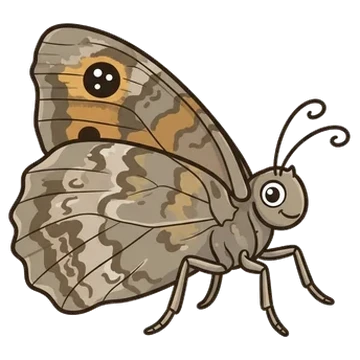 Sticker of Tree grayling