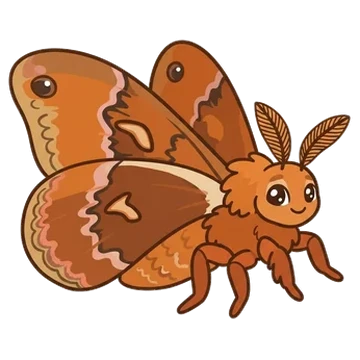 Sticker of Tulip-tree silkmoth