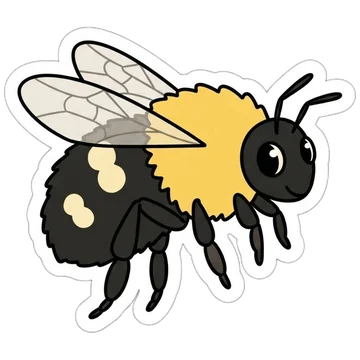 Sticker of Two-spotted bumblebee