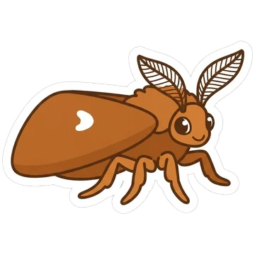 Sticker of Vapourer moth