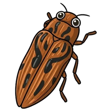 Sticker of Western sculptured pine borer